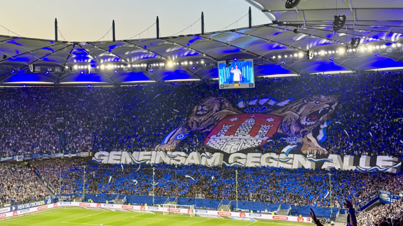 Choreographie der Fanszene des HSV, Foto von Henri Klein