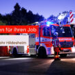 Feuerwehrauto und Einsatzkraft der Berufsfeuerwehr Hildesheim, Foto von Levin Meyer