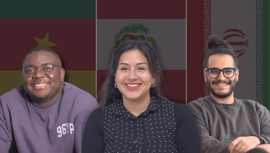 Titelbild: Wilfried, Ursula und Meytee sind internationale Studierende in Deutschland. Foto: Claudett Minaya Vialet