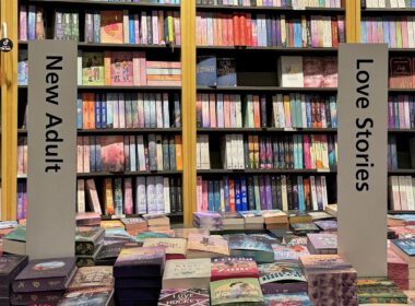 New Adult Regal der Buchhandlung Graff in Braunschweig, Foto von Emma Grunwald
